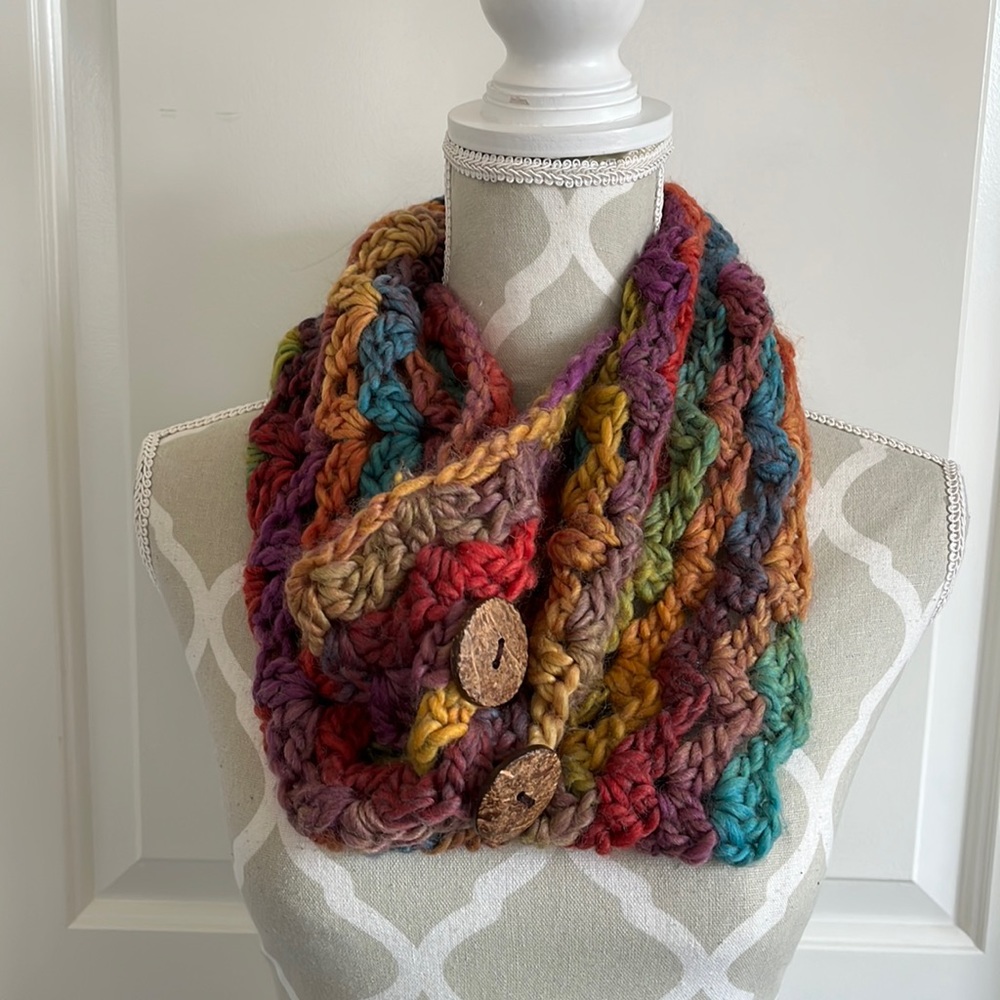 Handmade crocheted neck warmer